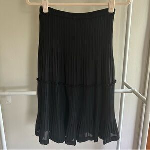 Allison Taylor midi a-line ruffled skirt